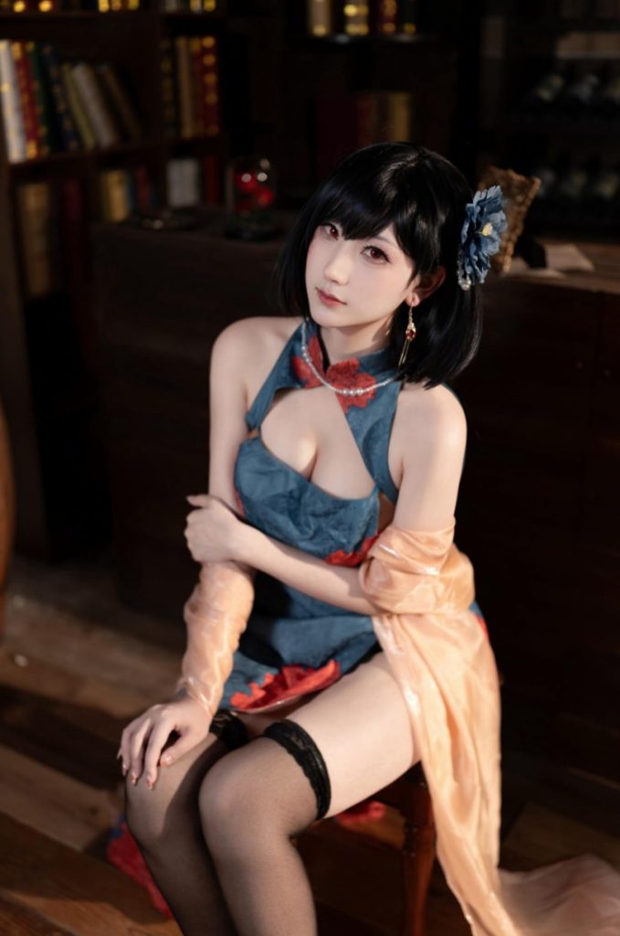 图片[1]-梓猫AzuNyan – 建武旗袍[9P-88MB]-喵咪社