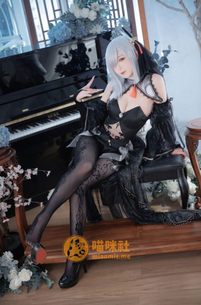 封疆疆v NO.81 原神 申鹤同人黑婚纱 [20P-239MB]-喵咪社